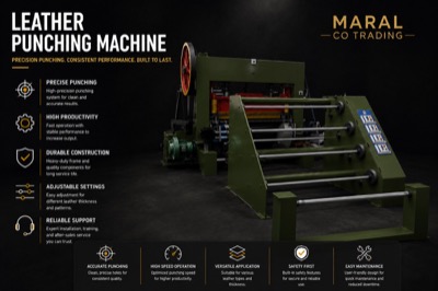 Leather perforation machine with roll feed