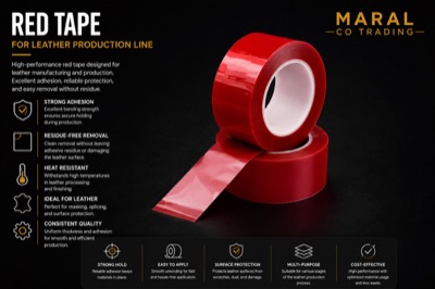 Red heat-resistant tape roll