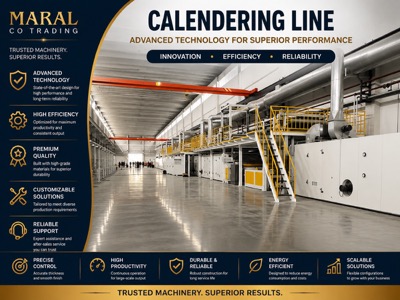 PVC calendering line for synthetic leather production