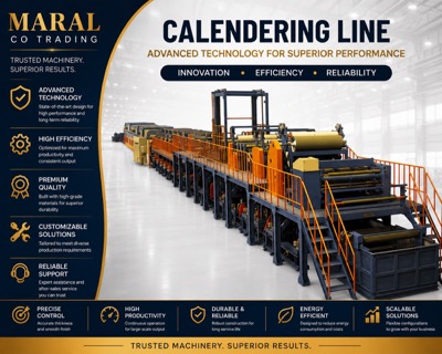 Synthetic leather production line, calendering and laminating section